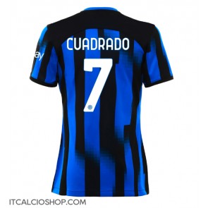Inter Milan Juan Cuadrado #7 Prima Maglia Femmina 2023-24 Manica Corta